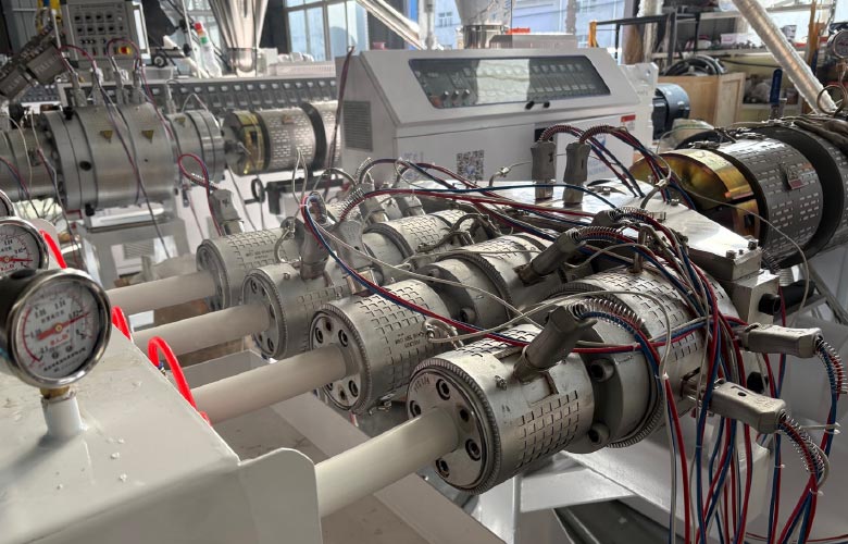 Shipment-16–32mm-PVC-Four-out-Pipe-Extrusion-Line